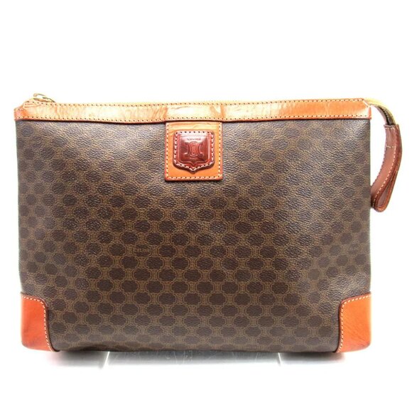 Authentic CELINE Clutch Bag Macadam PVC Leather Authentic T17253 - Picture 1 of 7